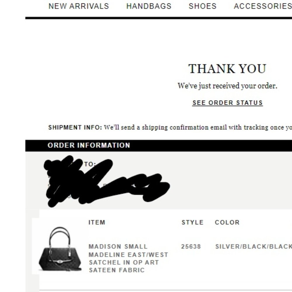 Coach MADISON SMALL MADELINE EAST/WEST SATCHEL IN OP ART SATEEN FABRIC Black - Picture 7 of 7